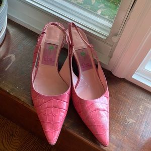 Lilly Pulitzer Pink Alligator Heels